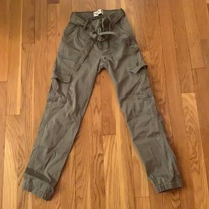 Slim fit olive green joggers